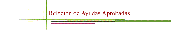 Relación de Ayudas Aprobadas