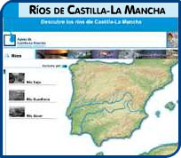Mapa con los ros de Espaa