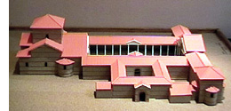 Reconstrucción en maqueta del Edificio A: "Basílica"