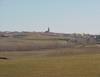 Vista panorámica del municipio de Carranque desde la carretera de acceso al Parque Arqueológico