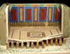 Maqueta de la reconstrucción de unas columnas